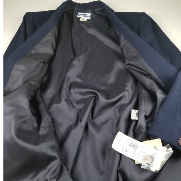 Pendleton Classic Blue Wool Vintage USA Blazer Jacket Lined NEW Size 10 - Picture 4 of 5